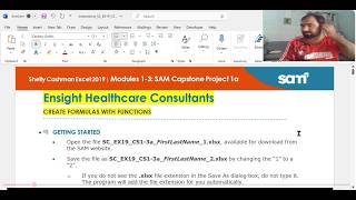 Shelly Cashman Excel 2019 Modules 1-3 SAM Capstone Project 1a | Ensight Healthcare Consultants