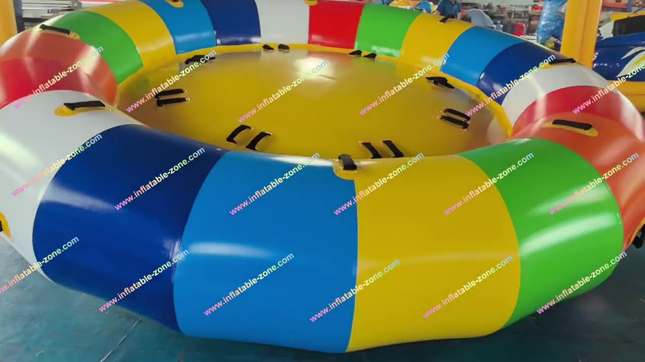 Commercial Water Boat Towable Inflatable Rotating Water Toys Inflatable Disco Boat Water Games