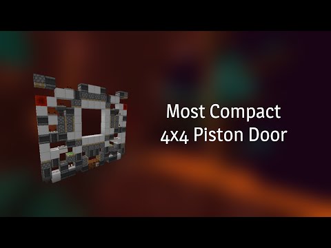 Most Compact 4x4 Piston Door (Java) | Minecraft 1.19