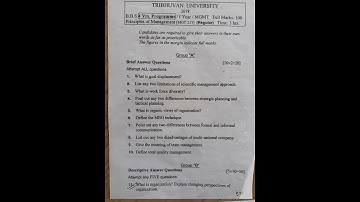 Bbs 1year tu board question of pom( principle of management)