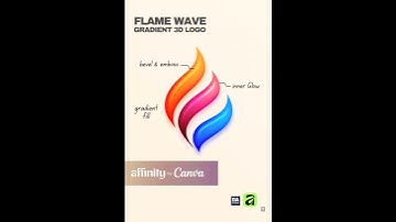 3D Flame Wave Gradient Logo Design in Affinity 3