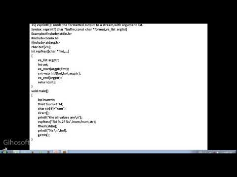17- vsprintf() unit-5 part-2
