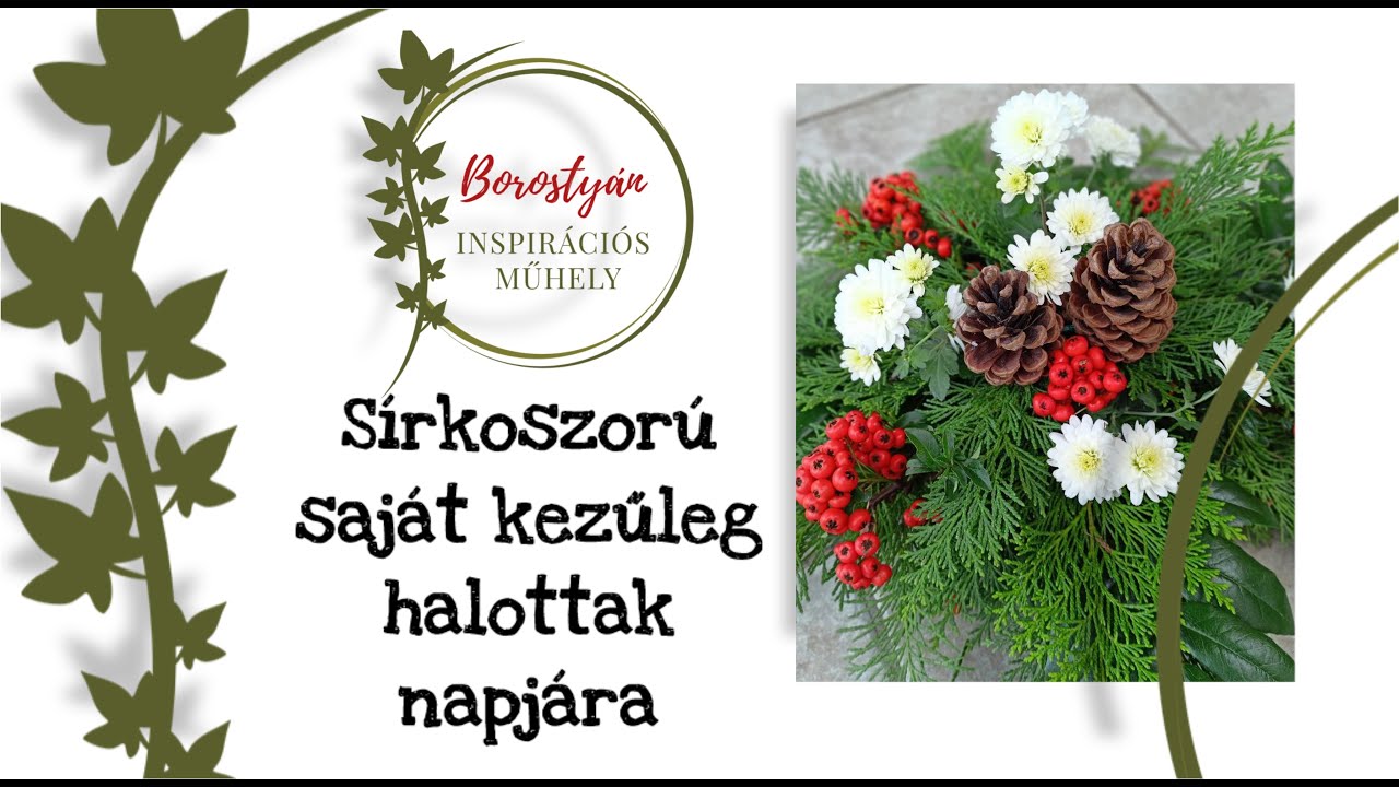 Sírkoszorú saját kezűleg - halottak napjára