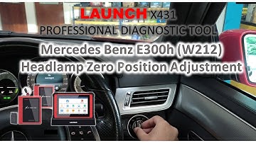 Mercedes Benz Xenon Headlamp Zero Position Adjustment - LAUNCH X431