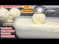 Homemade vanilla ice cream recipe  with just 3 ingredients  no cream