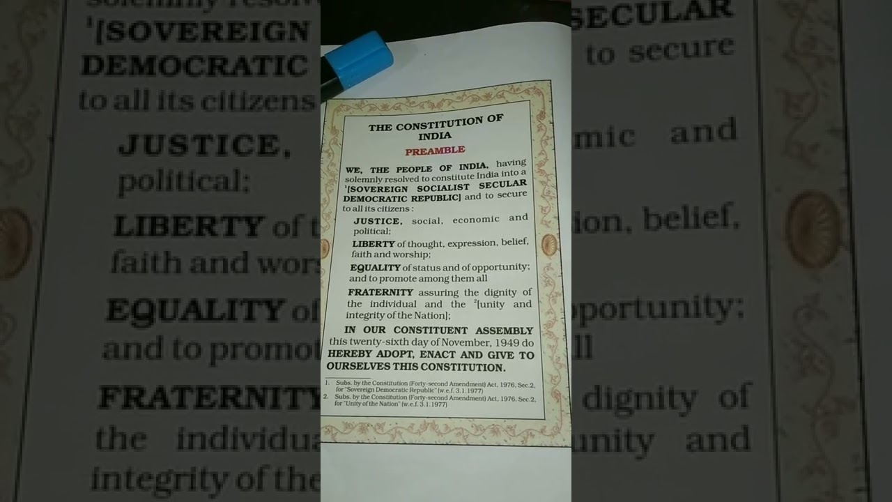 How  to read Preamble of the Constitution of India
