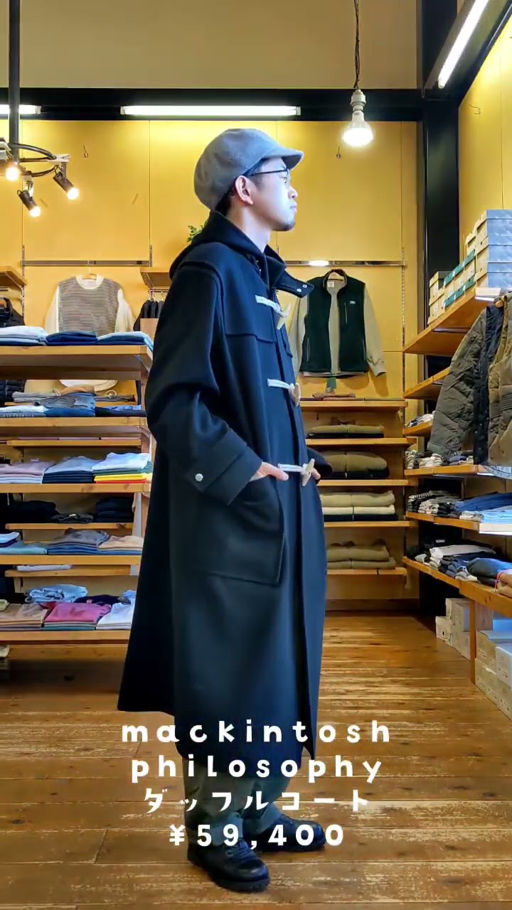 Mackintosh ネイビー ウール ダッフルコート MACKINTOSH - 美品 MACKINTOSH マッキントッシュ ウールメルトン