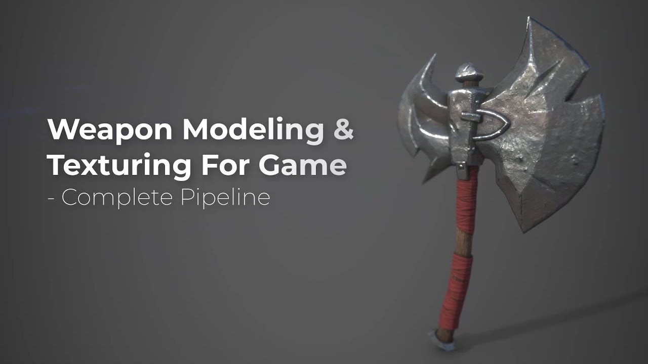 Weapon Modeling & Texturing For Game - Course Preview 02 - YouTube