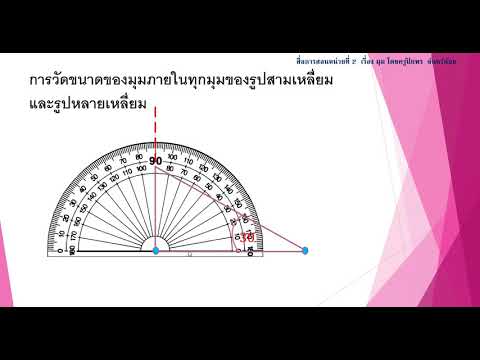 การวัดขนาดของมุมภายในของรูปสามเหลี่ยม