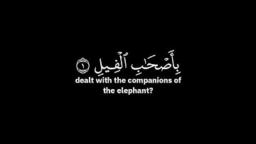 ياسر الدوسري - سورة الفيل ( شاشة سوداء )