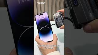 No Charger? No Problem! Tiny 10000mAh Power Bank with Retractable Plug &amp; Cables