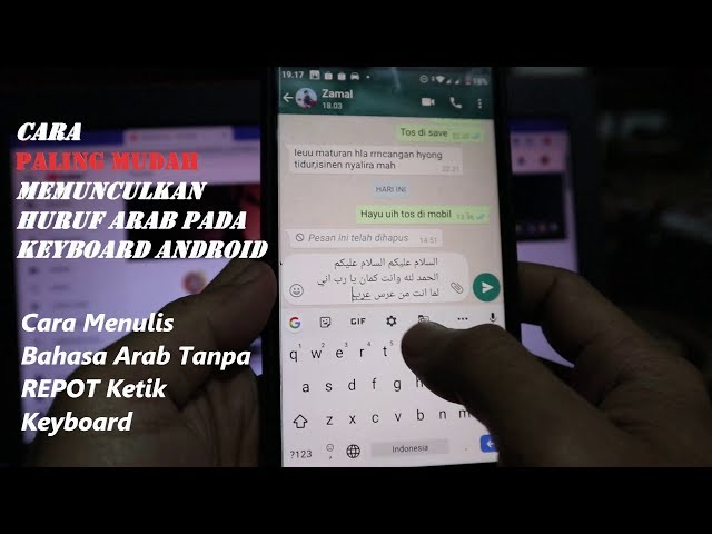 Cara PALING MUDAH Menulis Huruf Arab Pada Keyboard Android dan Cara menulis Arab Tanpa Repot Ketik class=