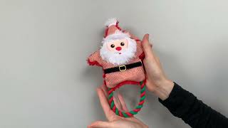 Crinkle Star Holiday Santa Dog Toy