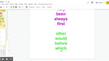 Sight Words - Google Slides