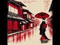 雨の中、世界語会に向かっている (Irante al la esperanta klubo dum pluvo) (Japana ŝamisena kanto, kreita per AI)