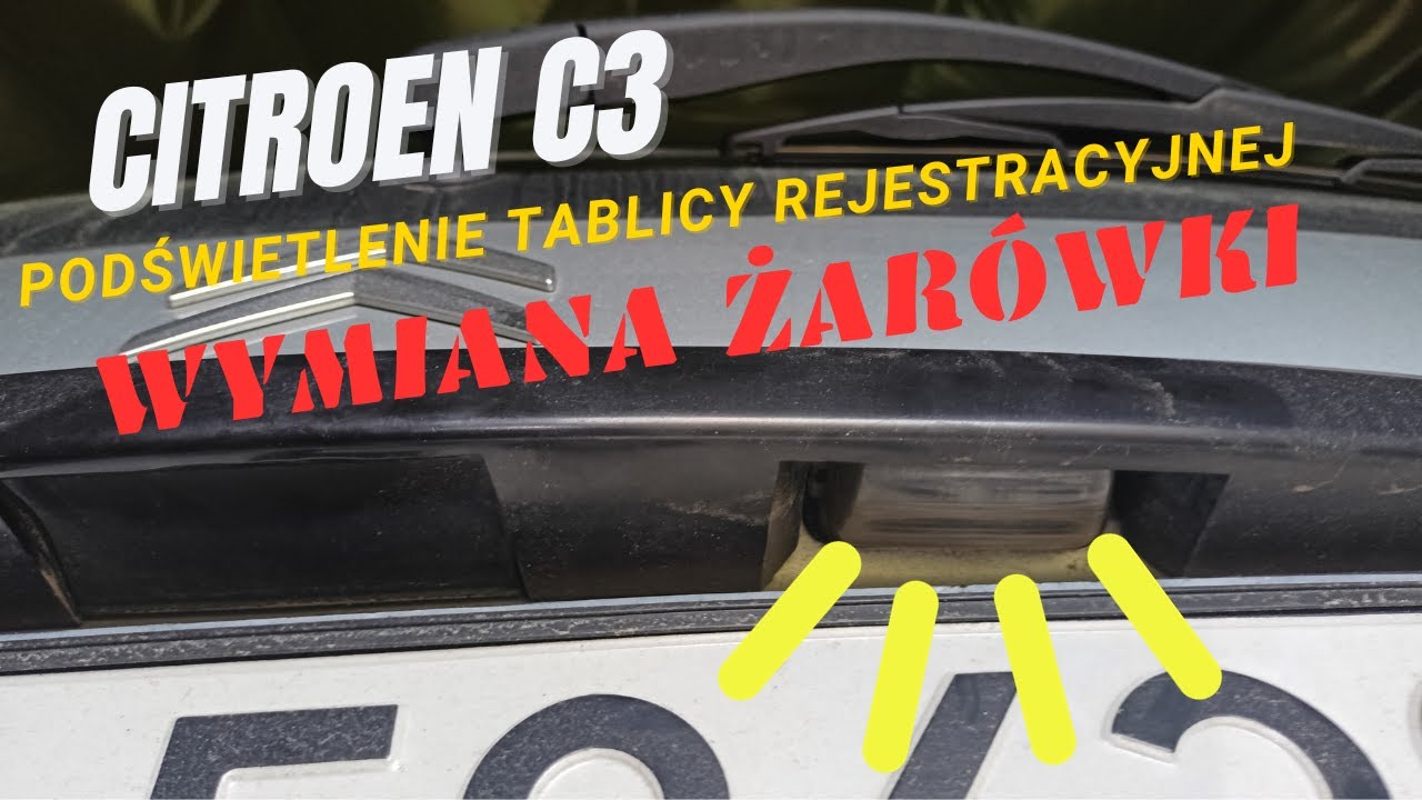 Wtórnik Tablicy Rejestracyjnej Ile Się Czeka Citroen C3 podświetlenie tablicy rejestracyjnej - YouTube