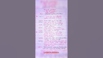 Bsc 4th semester maths syllabus | bsc 2nd year 4th semester maths syllabus | #bscmaths