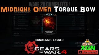 Gears Of War 4 How To Unlock Midnight Omen Torque Bow Skin, Horde Mania Gameplay