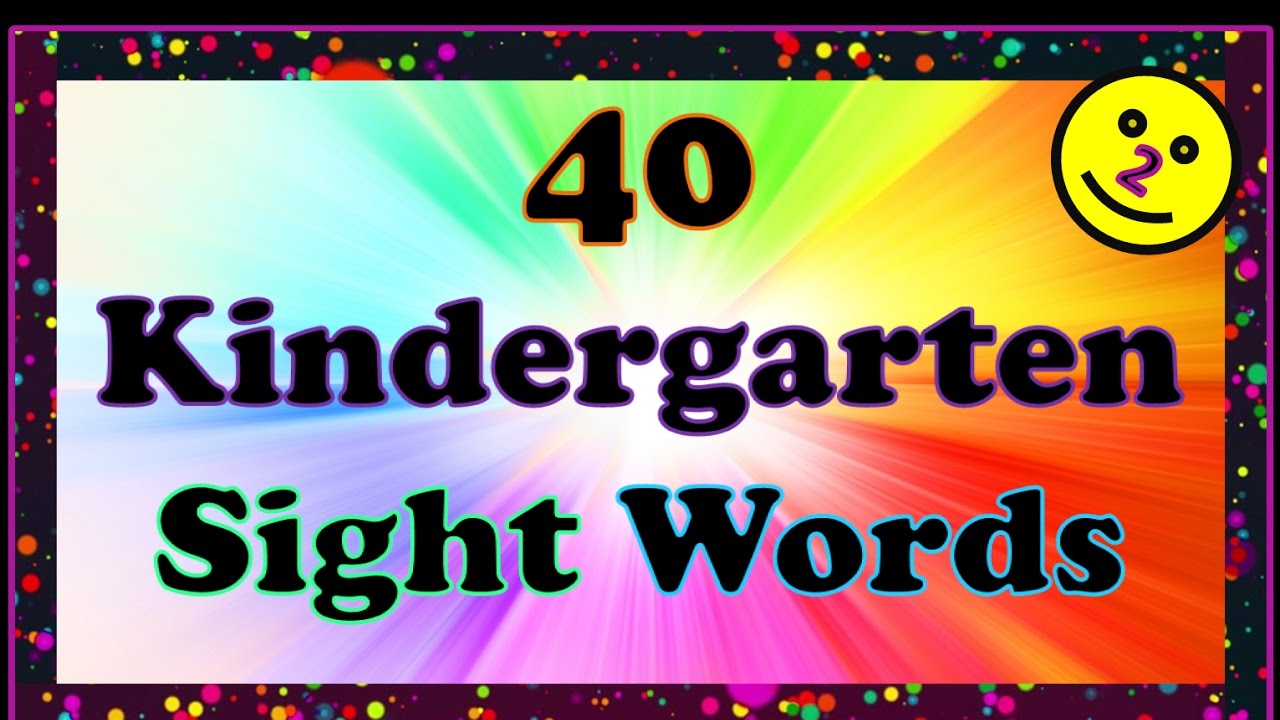 40 Most Important Kindergarten Sight Words Flashcards Part 2