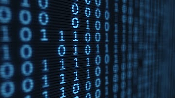 Footage 4K Blue Moving Digital Binary Data