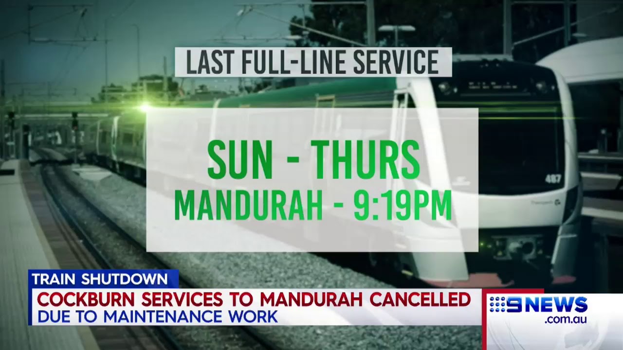 Mandurah Trains 9 News Perth YouTube Mandurah Trains 9 News Perth YouTube