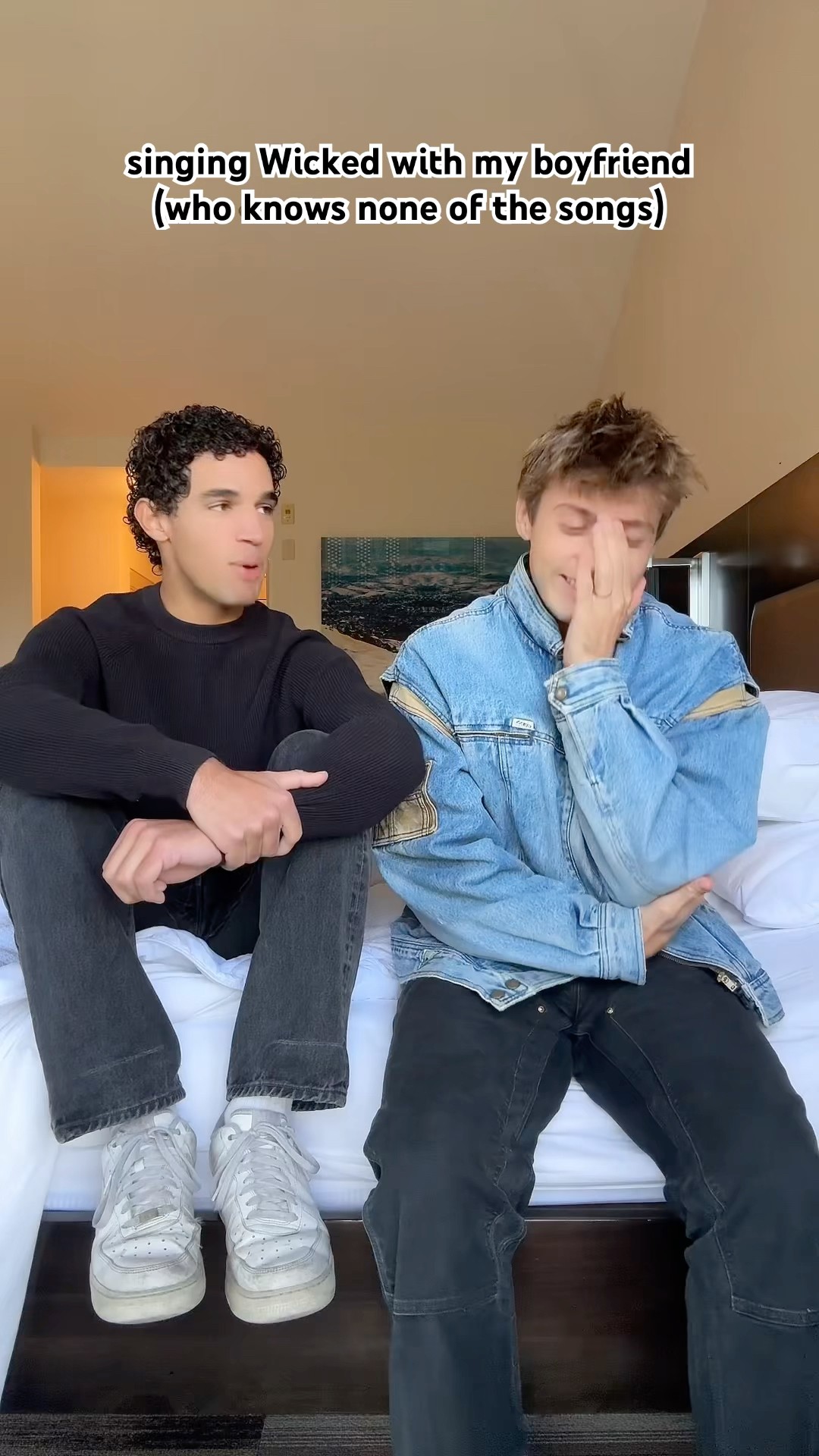 at least he got ONE of the lyrics right ? ​⁠@markaoki #wicked #singalong #singingchallenge