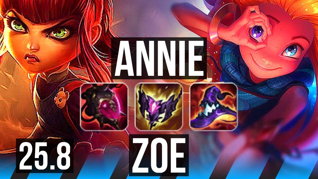 ANNIE vs ZOE (MID) | 7 solo kills | EUW Master | 25.8