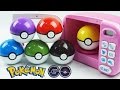 Learn Colors with Pokemon GO! Slime Clay Surprise Toys with Cooking Microwave Oven Playset