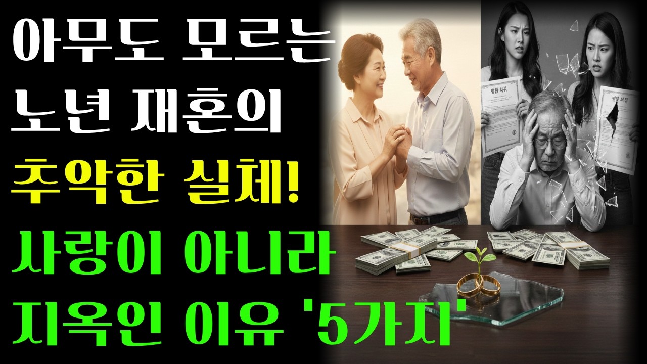 '황혼재혼' 했다가 5억 날렸습니다. 이것만은 꼭 알고 하세요