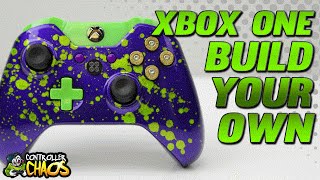 Xbox One - Purple and Green Splatter - Custom Controller - Controller Chaos