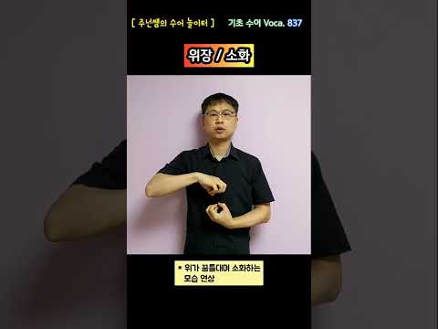 [ 기초 수어 Voca ] 837. 위장 / 소화 - 수화배우기 [주넌쌤의 수어놀이터]