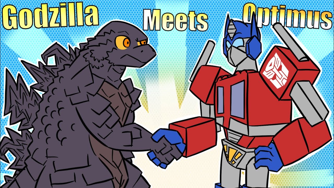 Godzilla KOTM Godzilla Meets Optimus Prime! (Godzilla Comic Dub