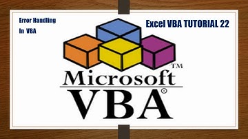 VBA Tutorial 22 Error Handling in VBA | Uncover the Power of Error Handling in VBA | Mastering VBA
