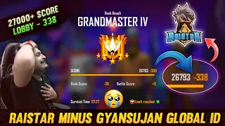 Raistar Total Minus 338 GyanSujan 最高マイナス