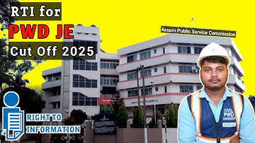 RTI to APSC for PWD JE Cut off | How to do ? step-by-step