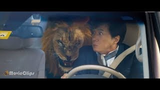 Kung Fu Yoga (2017) Jackie Chan driving with a Lion | Asian MovieClips