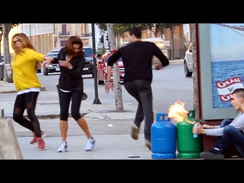 Run For Your Life (Butane Tank On Fire Prank)