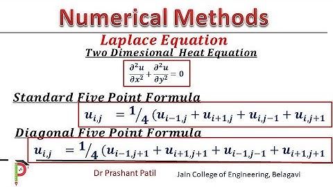 Standard Five point formula for Laplace Equation |𝒖_𝒙𝒙+𝒖_𝒚𝒚=𝟎 | Numerical Method | Dr Prashant Patil
