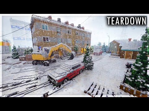 В РУССКИЙ ГОРОД ПРИШЛА СУРОВАЯ ЗИМА! СУГРОБЫ И ГОЛОЛЁД В TEARDOWN!