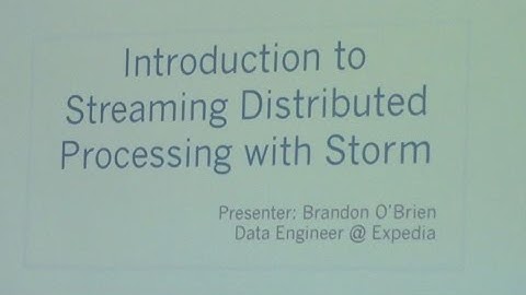 Continuation of Data Club Meetup - Introduction to Streaming Distributed Processing using Storm