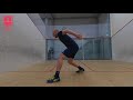 Squash footwork fh midfront