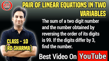 The sum of a two digit number and the number obtained by reversing the order of its digits is 99. If