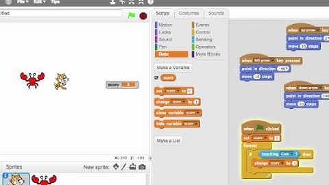 Keeping Score in a Game of Tag: Programming in Scratch 2.0