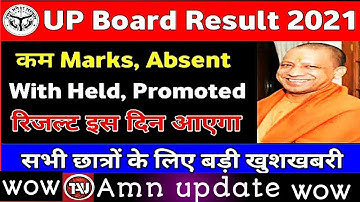 UP Board Result 2021 News Today | UP Board Absent, With Held, Promoted Result 2021, UP Board Result