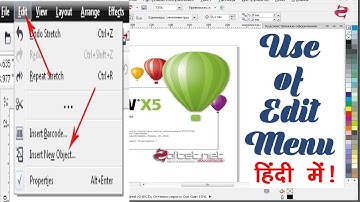 Edit Menu In CorelDraw X5