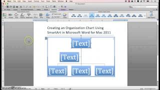 Creating SmartArt in Microsoft Word for Mac 2011