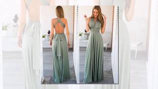 Vrouwen Multiway Wrap Convertible Boho Maxi Club Rode Jurk Bandage Lange Jurk Party Bruidsmeisjes