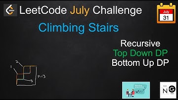 climbing stairs leetcode | leetcode 70 | recursive top down bottom up dp