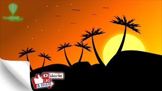 Membuat pemandangan alam dengan coreldraw ( PAS 1 Kls 5) screenshot 3