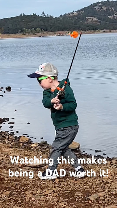 Teach a kid how to cast a spinning rod and reel (learn to cast a fishing rod)  